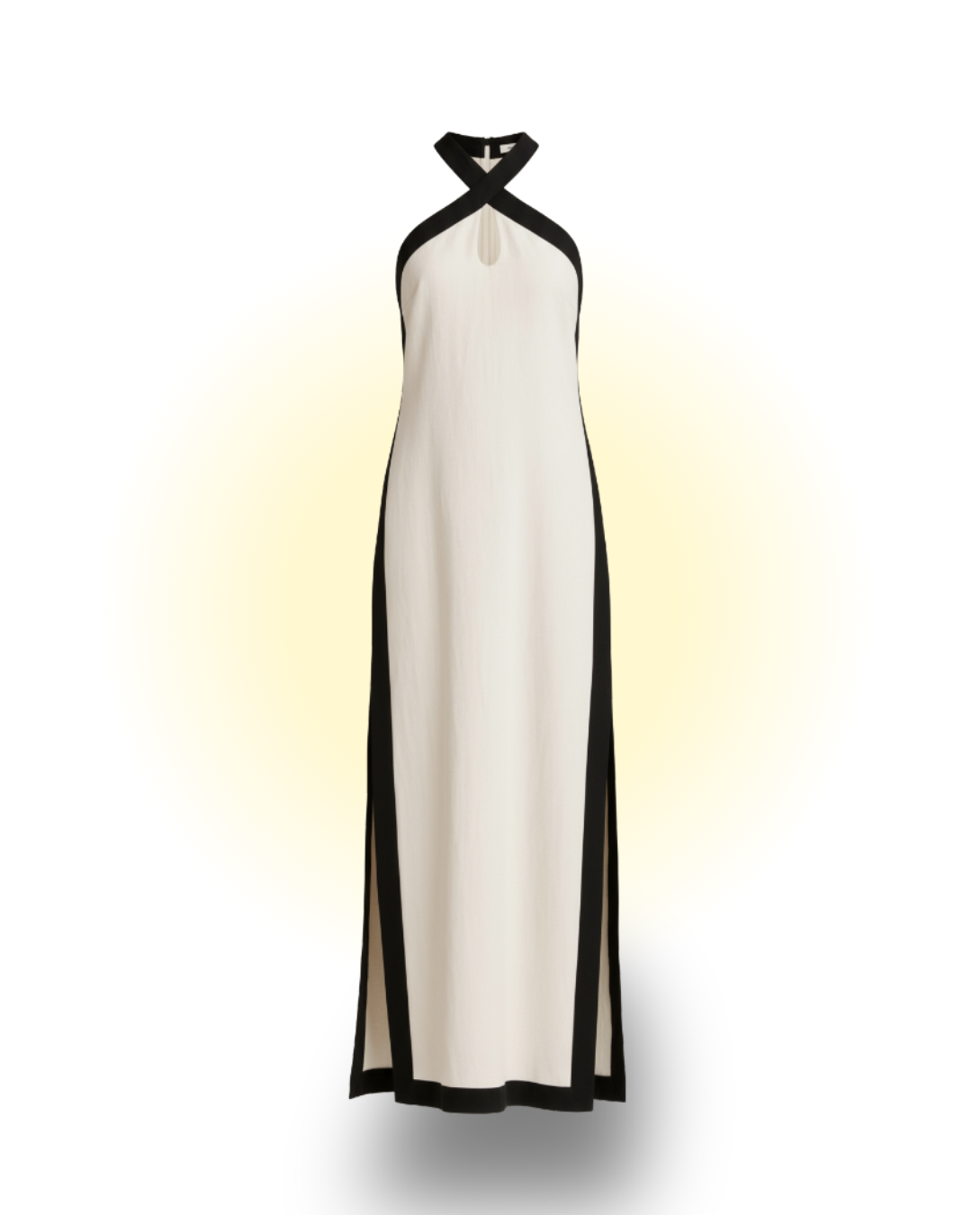 Halter Neck Side Slit Dress - Sophistication meets minimalism in a silhouette made for statement moments