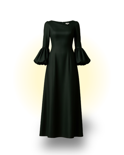 Long Balloon sleeve Dress