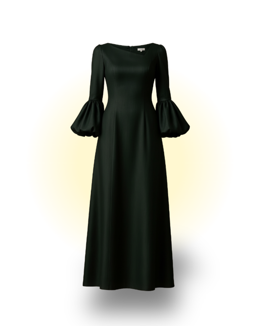 Long Balloon sleeve Dress