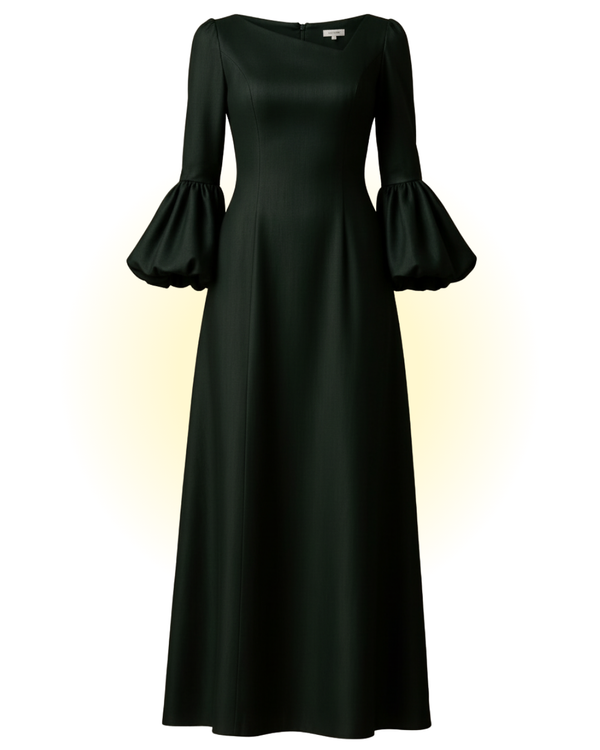 Long Balloon sleeve Dress