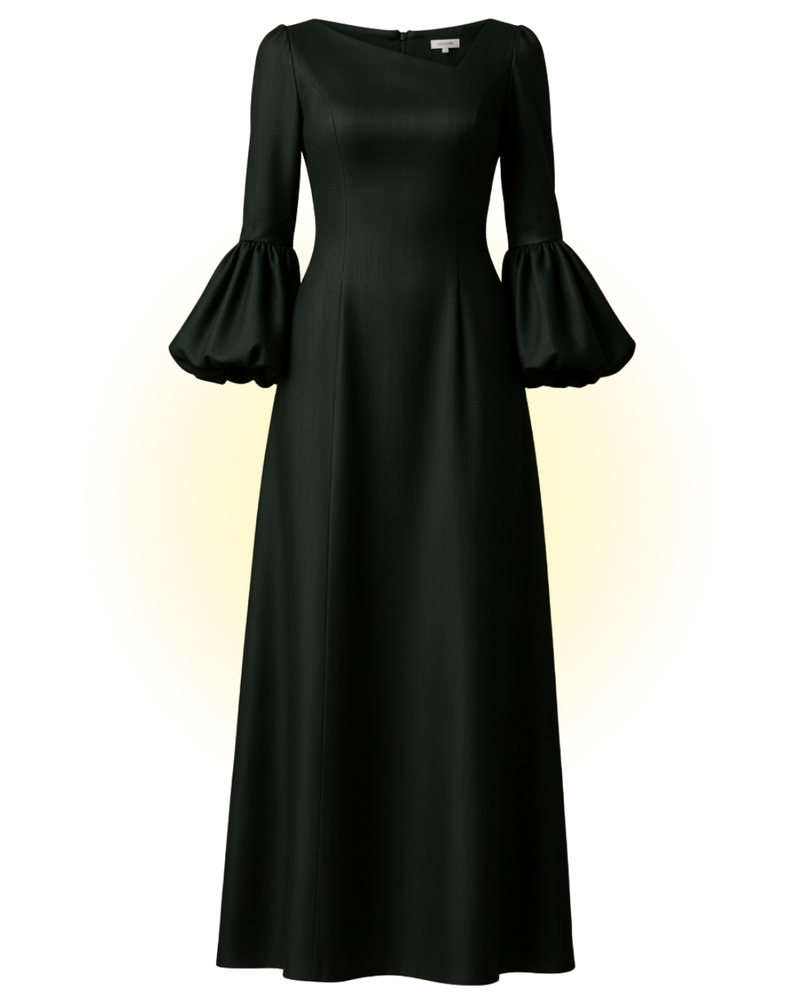 Long Balloon sleeve Dress