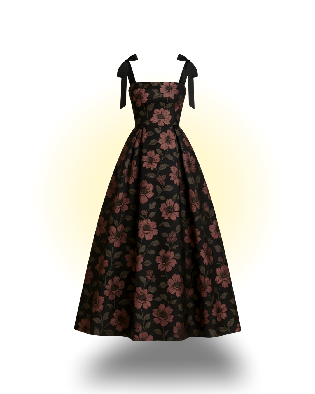 Long corset bodice ,Tie up shoulder dress