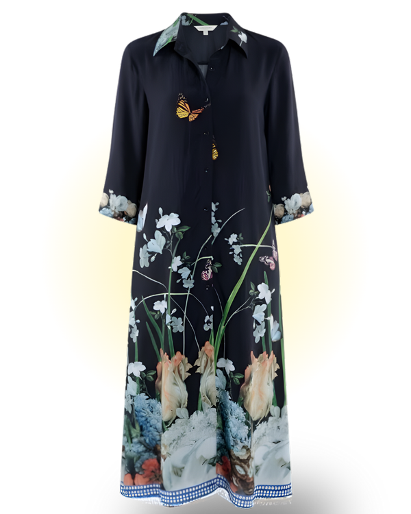 Printed Midi Shirt Dress