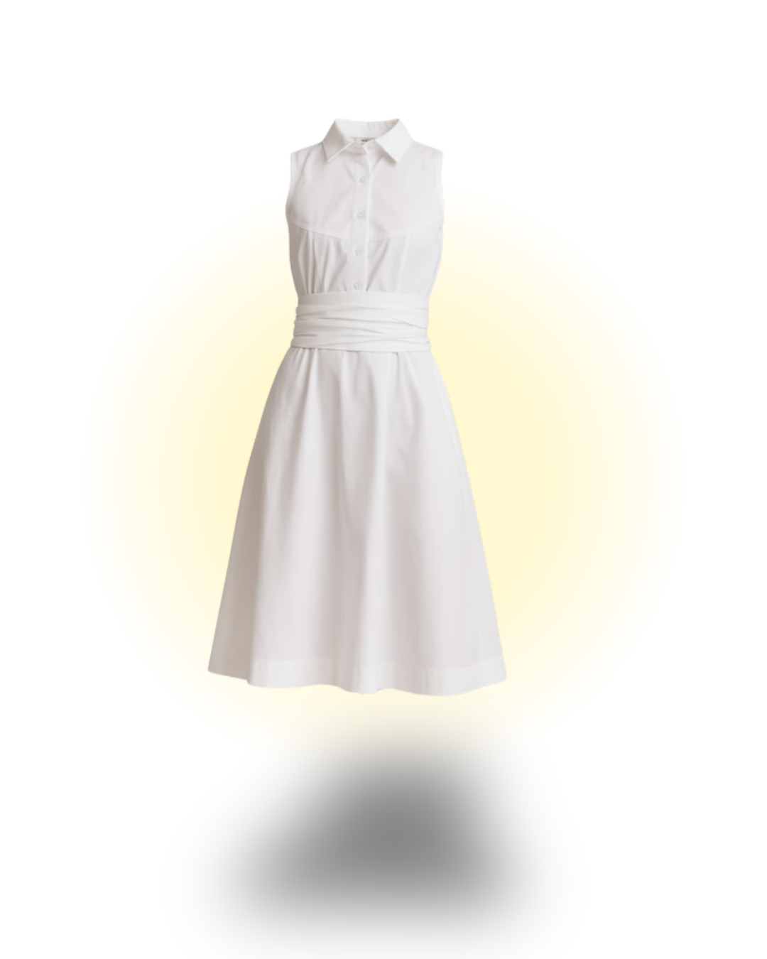 White Dress with Back Tie-Up - Polished minimalism for every occasion