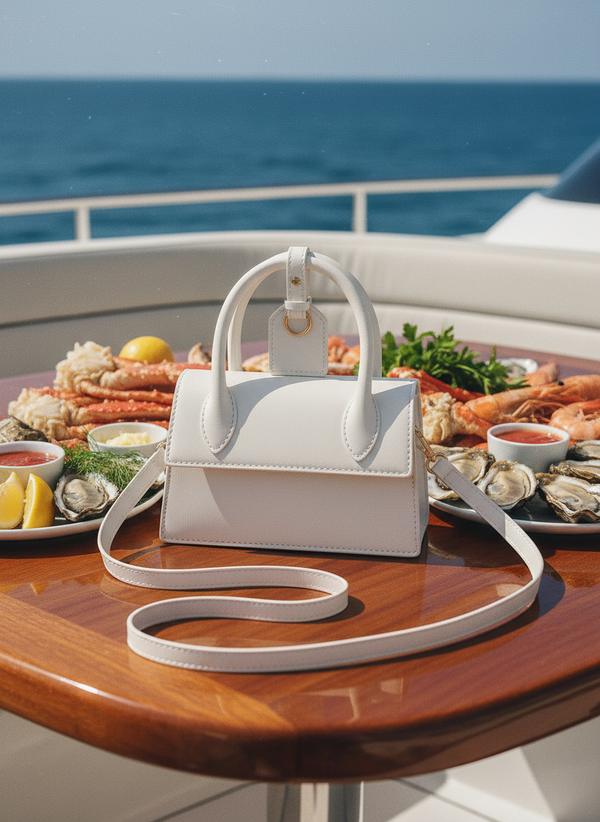 Fish Leather Emma Purse Black/Maroon/White bag