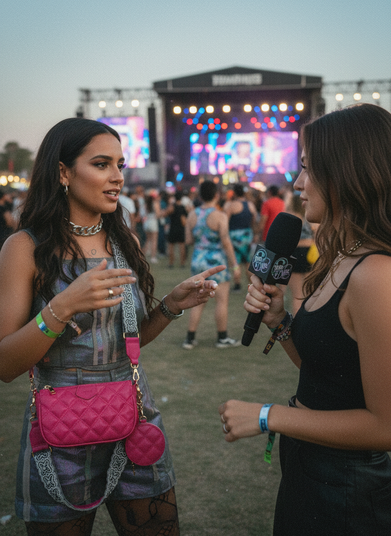 Pink Embroidered Combo Sling Bag