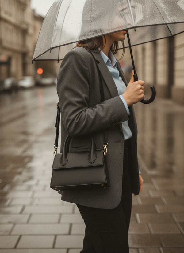 Fish Leather Emma Purse Black/Maroon/White bag