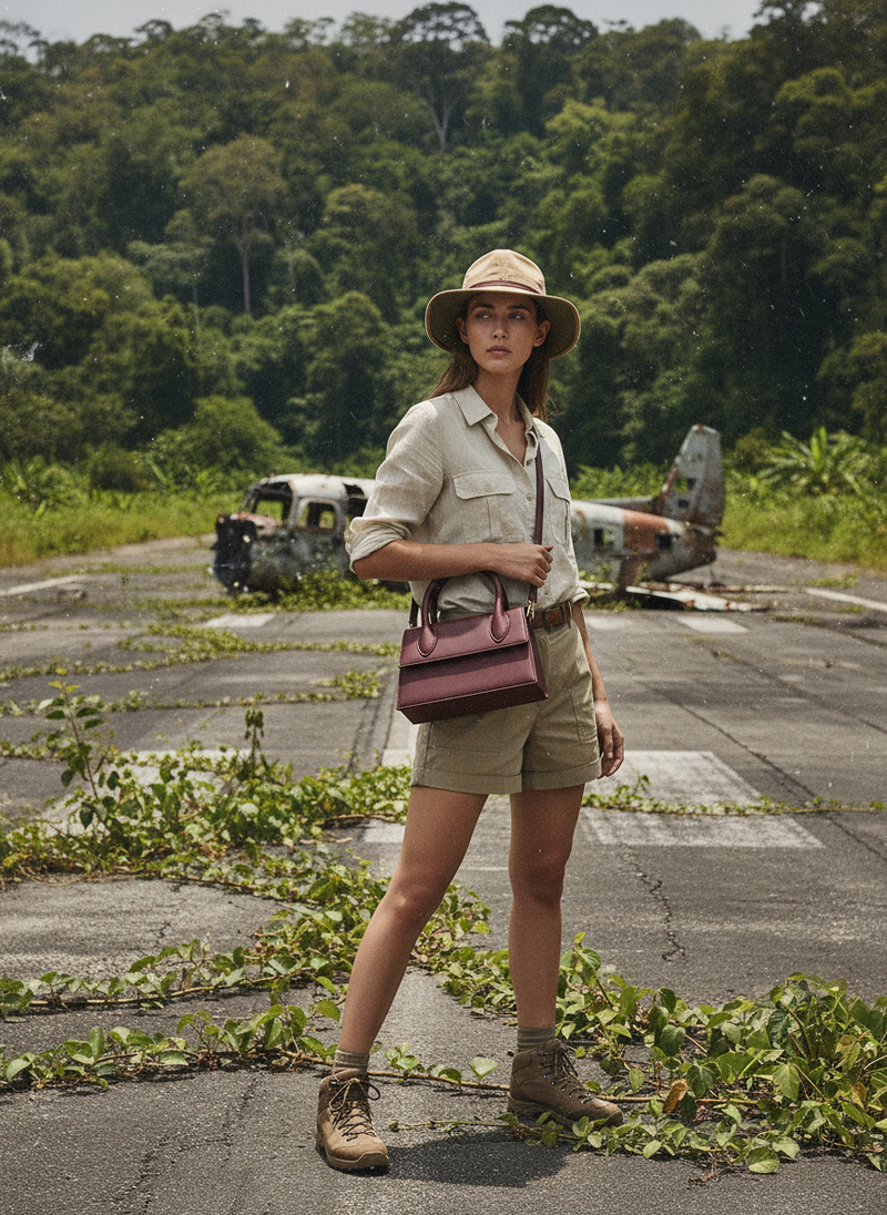 Fish Leather Emma Purse Black/Maroon/White bag